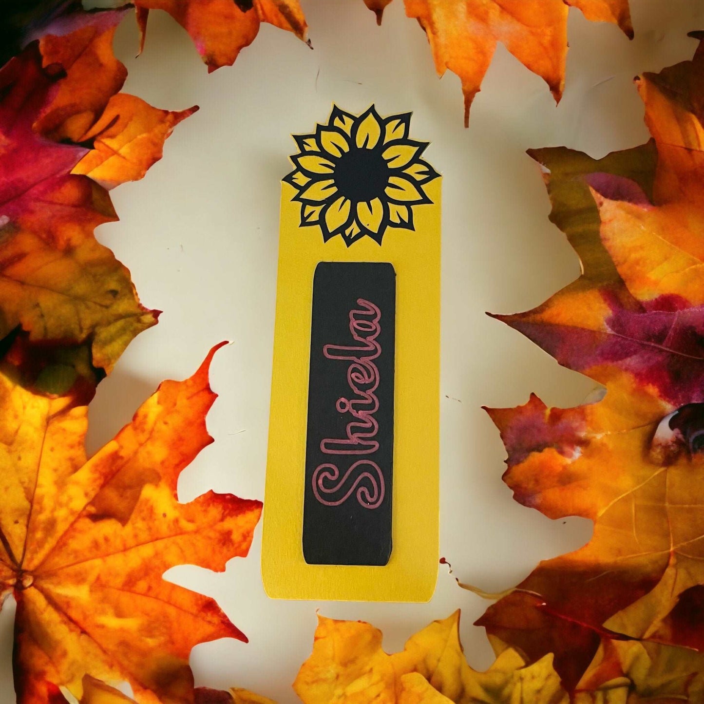 Customizable Sunflower Bookmark