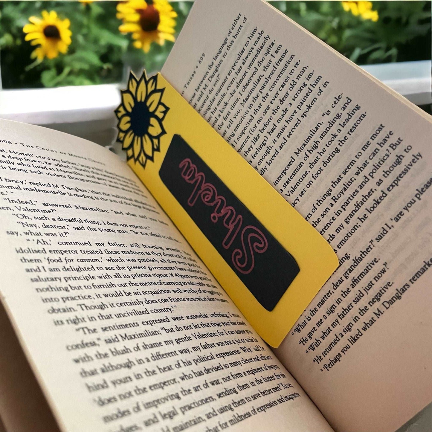 Customizable Sunflower Bookmark