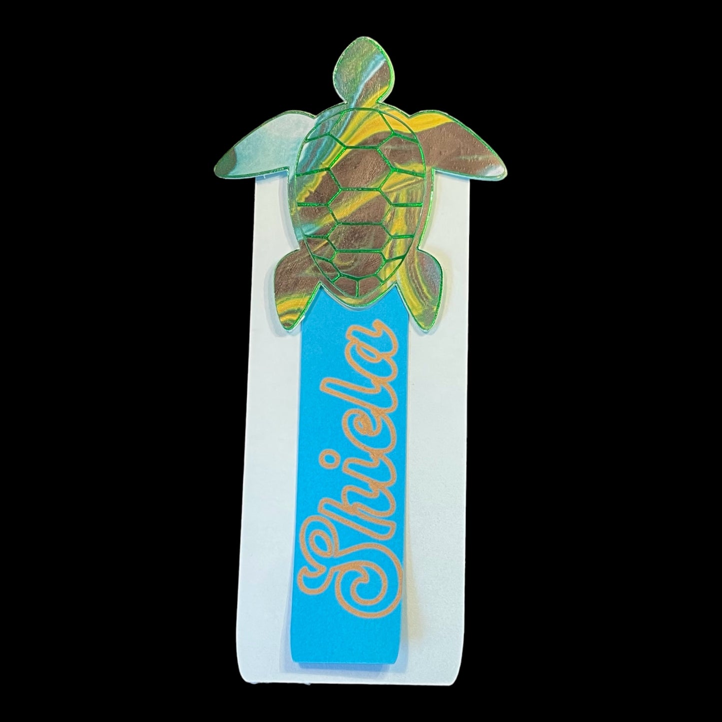 Customizable Sea Turtle Bookmark