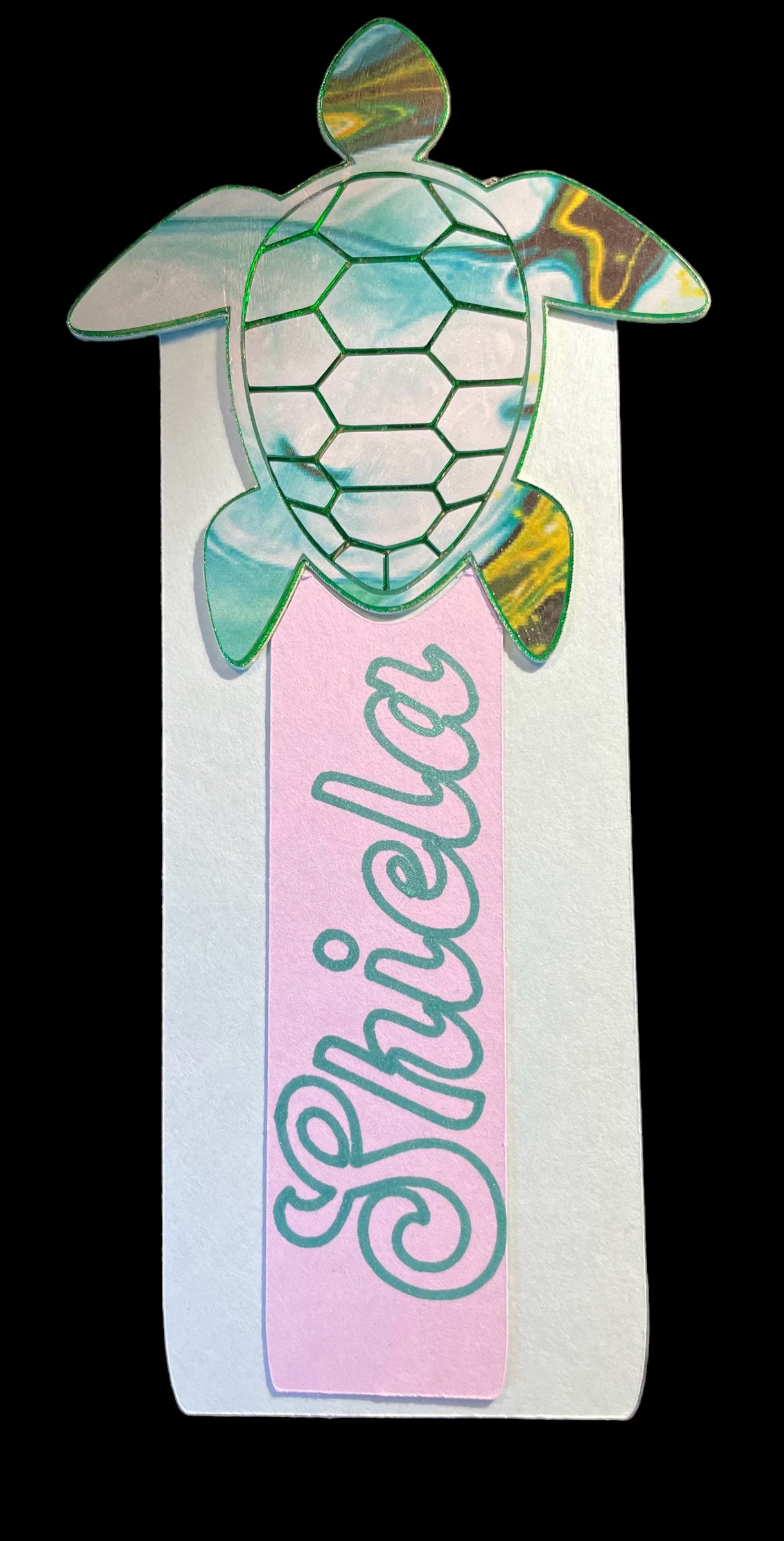 Customizable Sea Turtle Bookmark