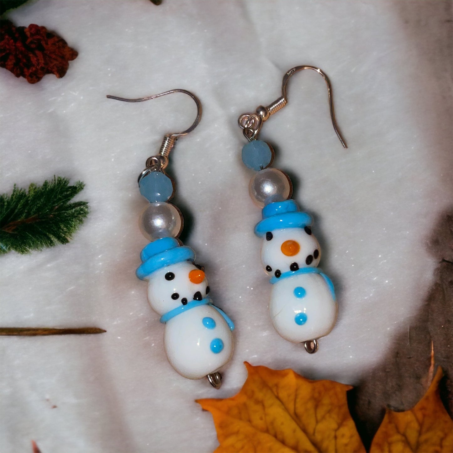 Snowman Dangle Earrings