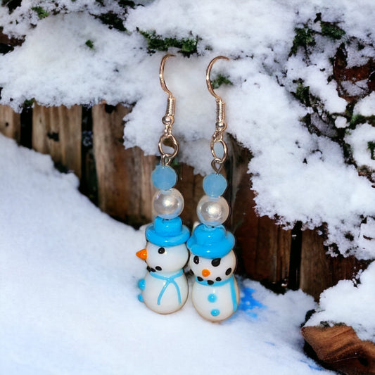 Snowman Dangle Earrings