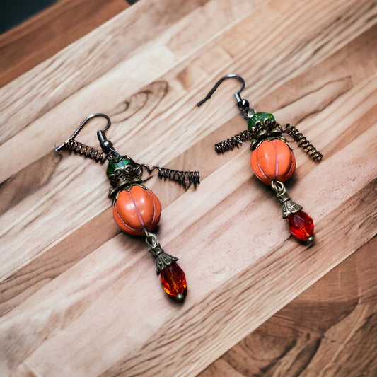 Pumpkin Dangle Earrings