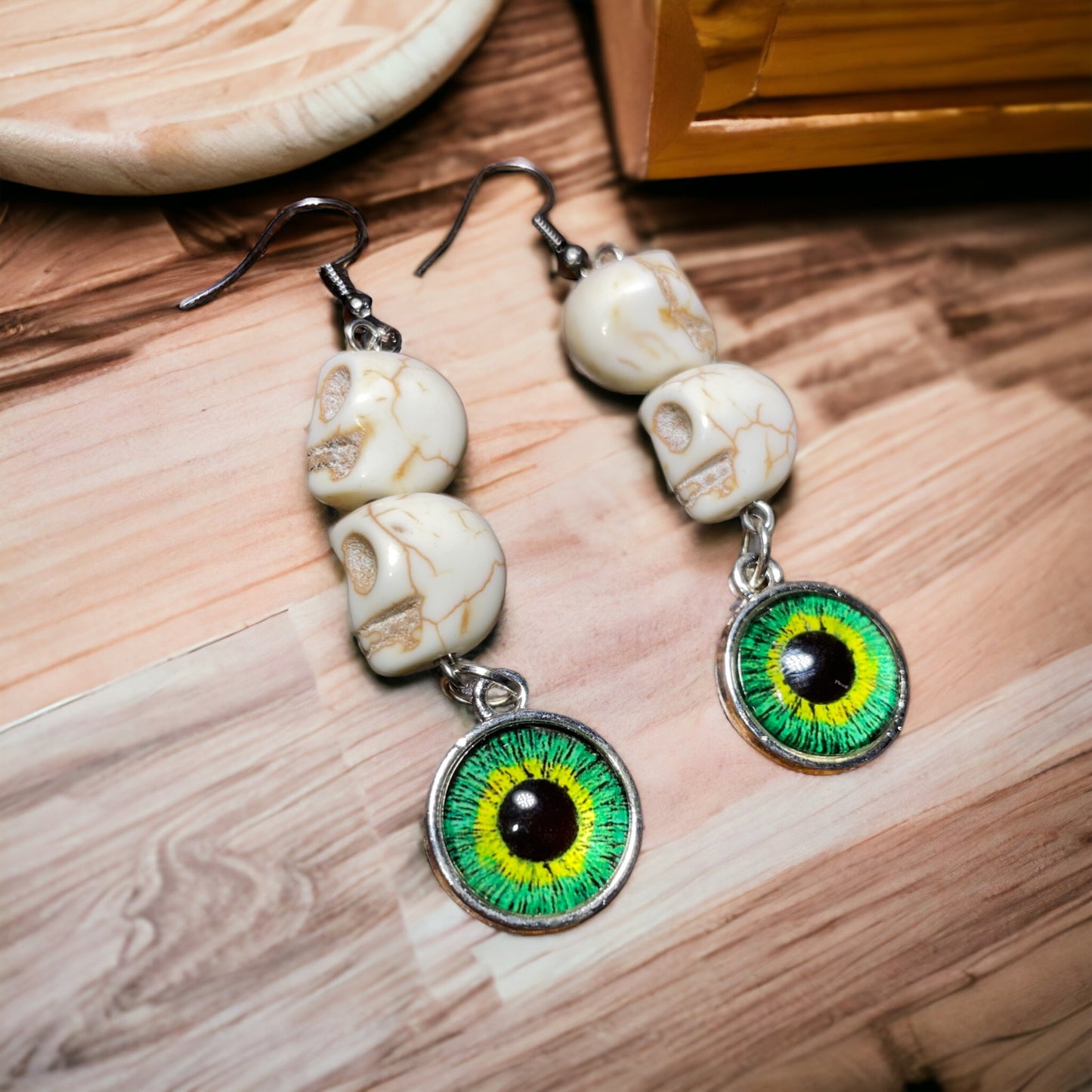 Creepy Halloween Monster Eyes and Skulls Earrings