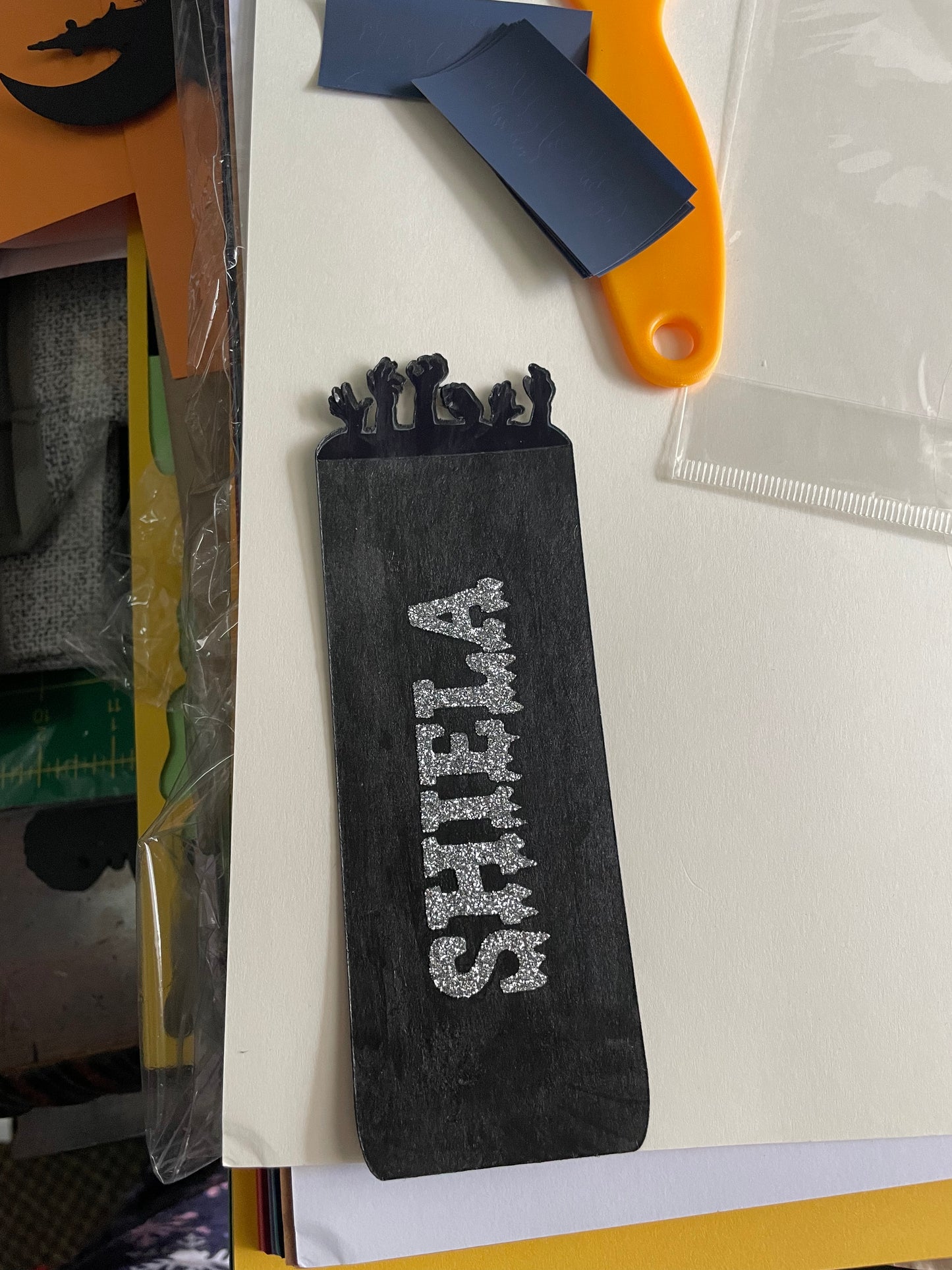 Customizable Zombie Halloween Bookmarks