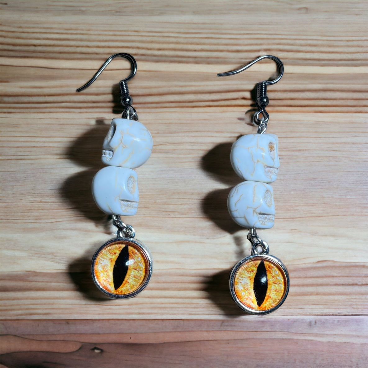 Creepy Halloween Monster Eyes and Skulls Earrings