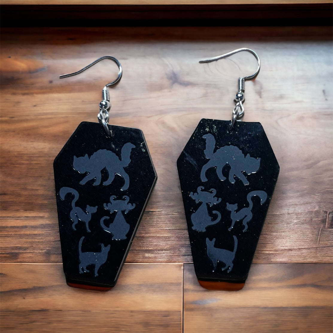 Halloween Coffin Earrings