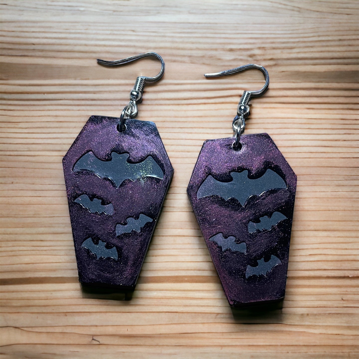 Halloween Coffin Earrings