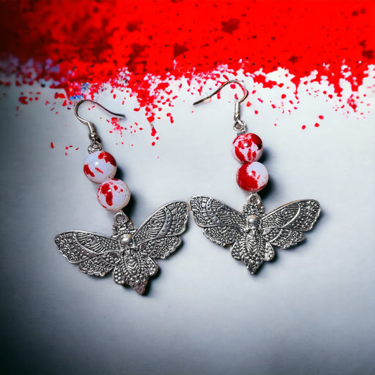 Death’s Head Moth earrings