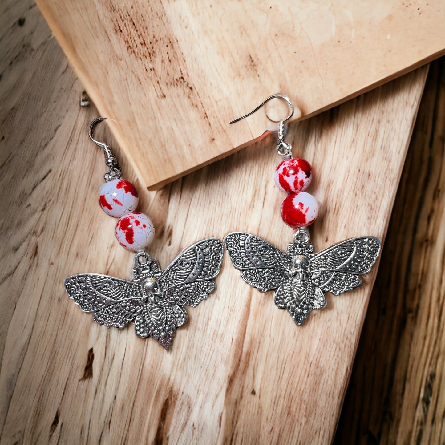 Death’s Head Moth earrings