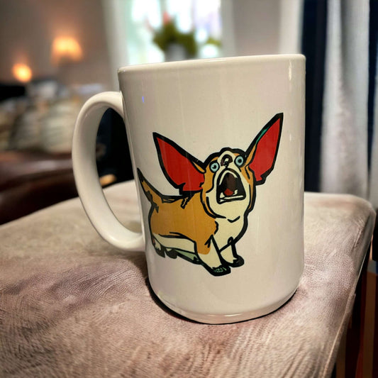 It’s Fine I’m Fine Corgi Panic Mode Mug