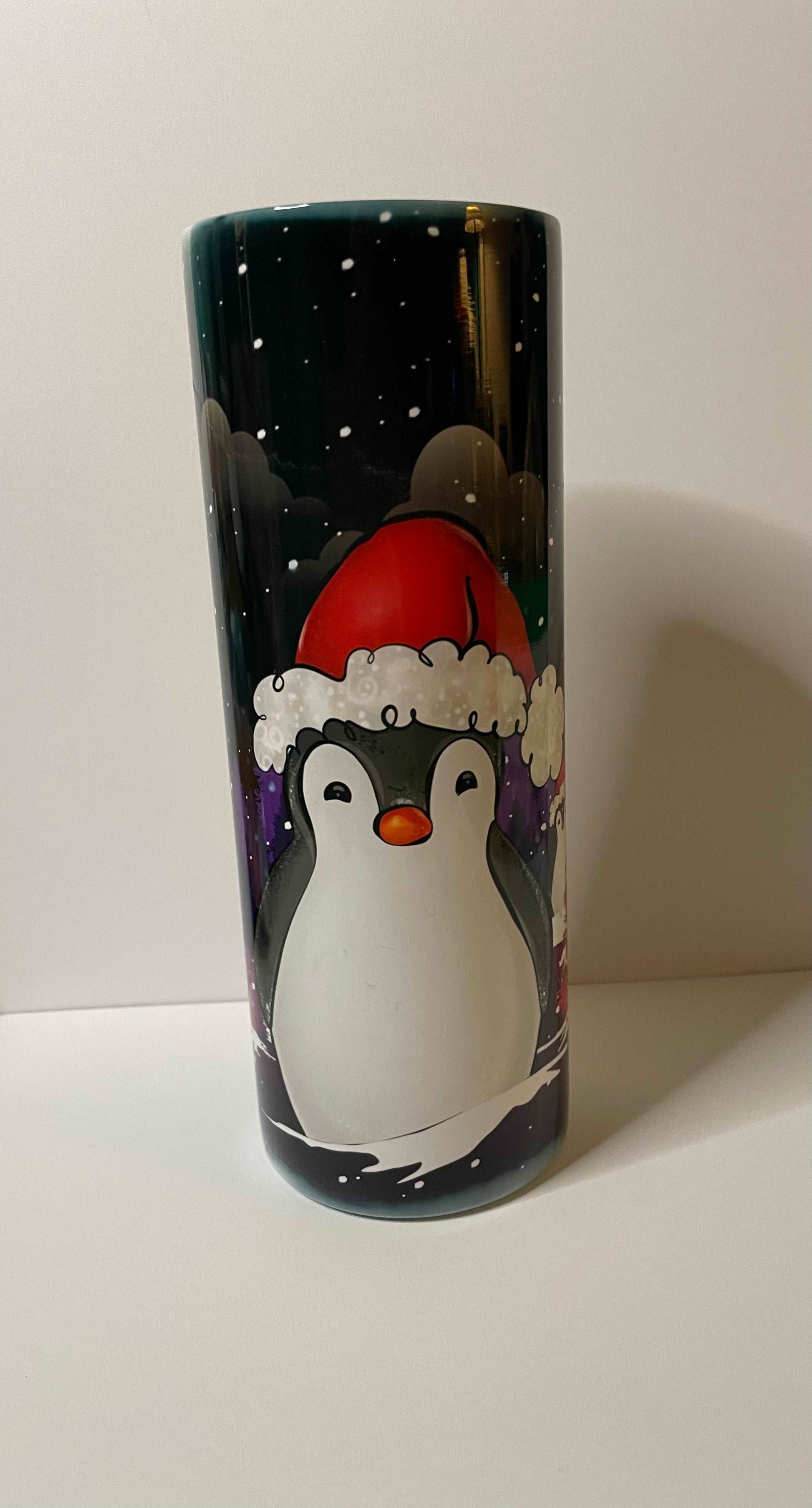 Festive Penguin 20 oz tumbler