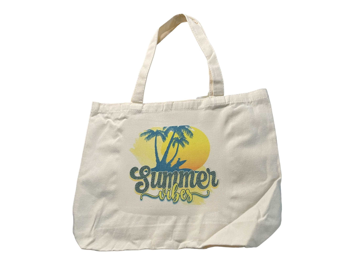 Summer Vibes Canvas Tote Bag-Ride the Wave of Relaxation and Style!