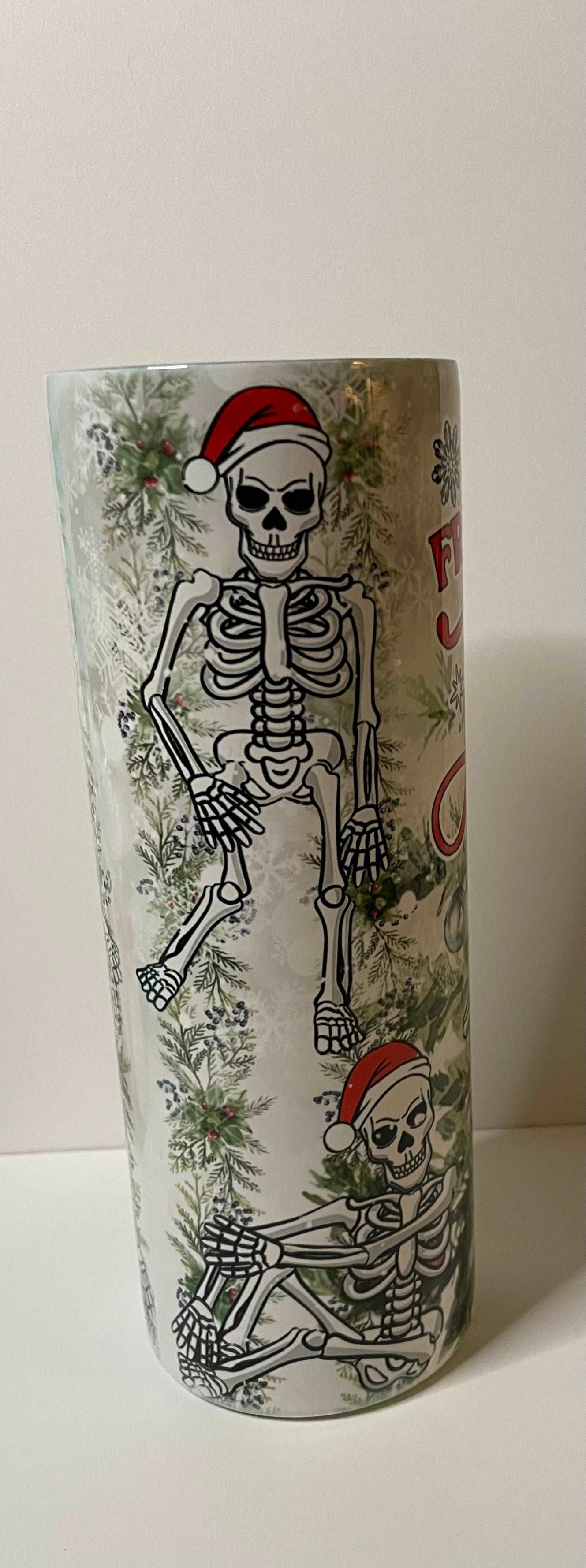 I’m Freaking Jolly Christmas Skeleton 20 oz Tumbler