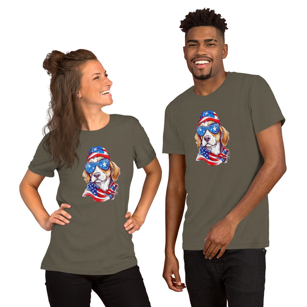 Patriotic Dog Unisex t-shirt