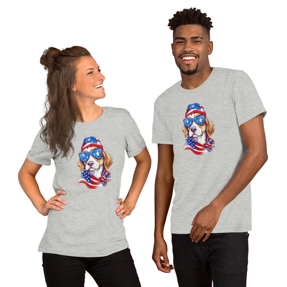 Patriotic Dog Unisex t-shirt