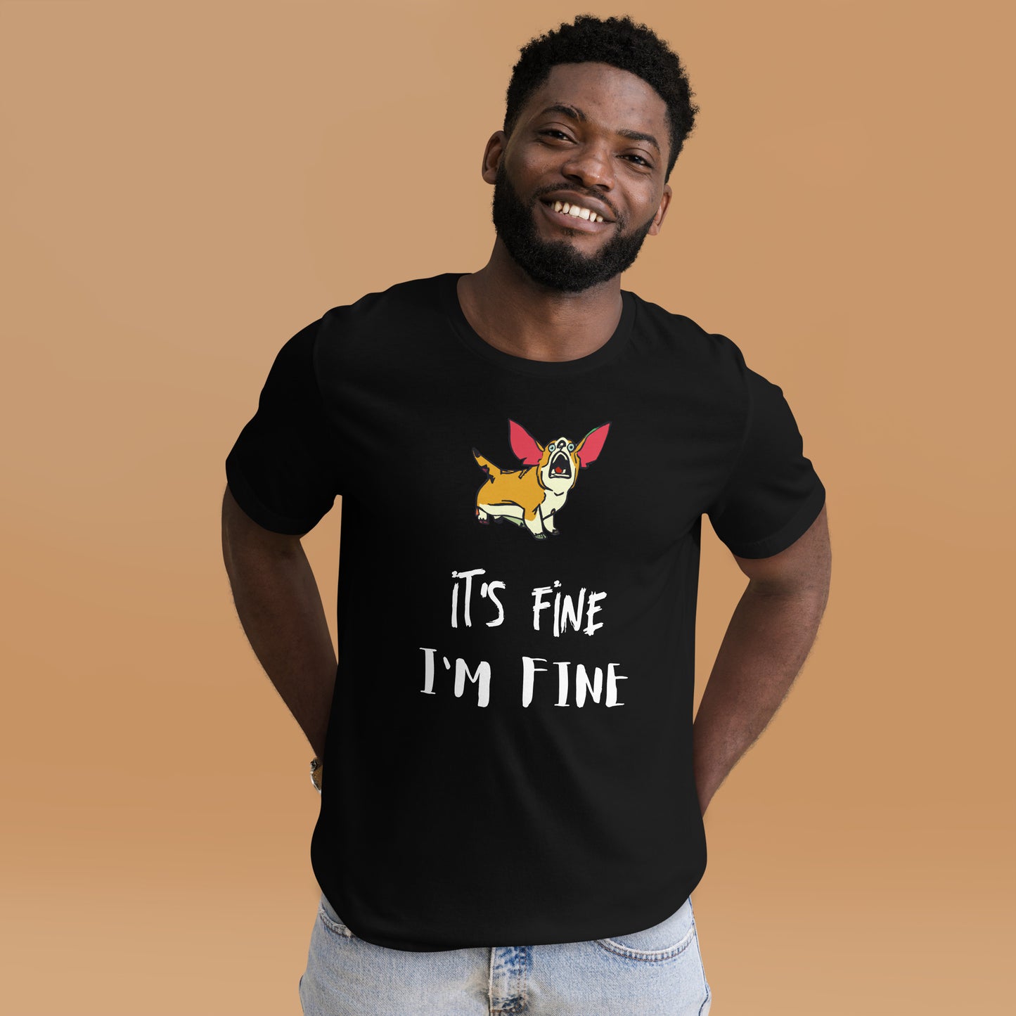 Corgi It's Fine I'm Fine Unisex t-shirt