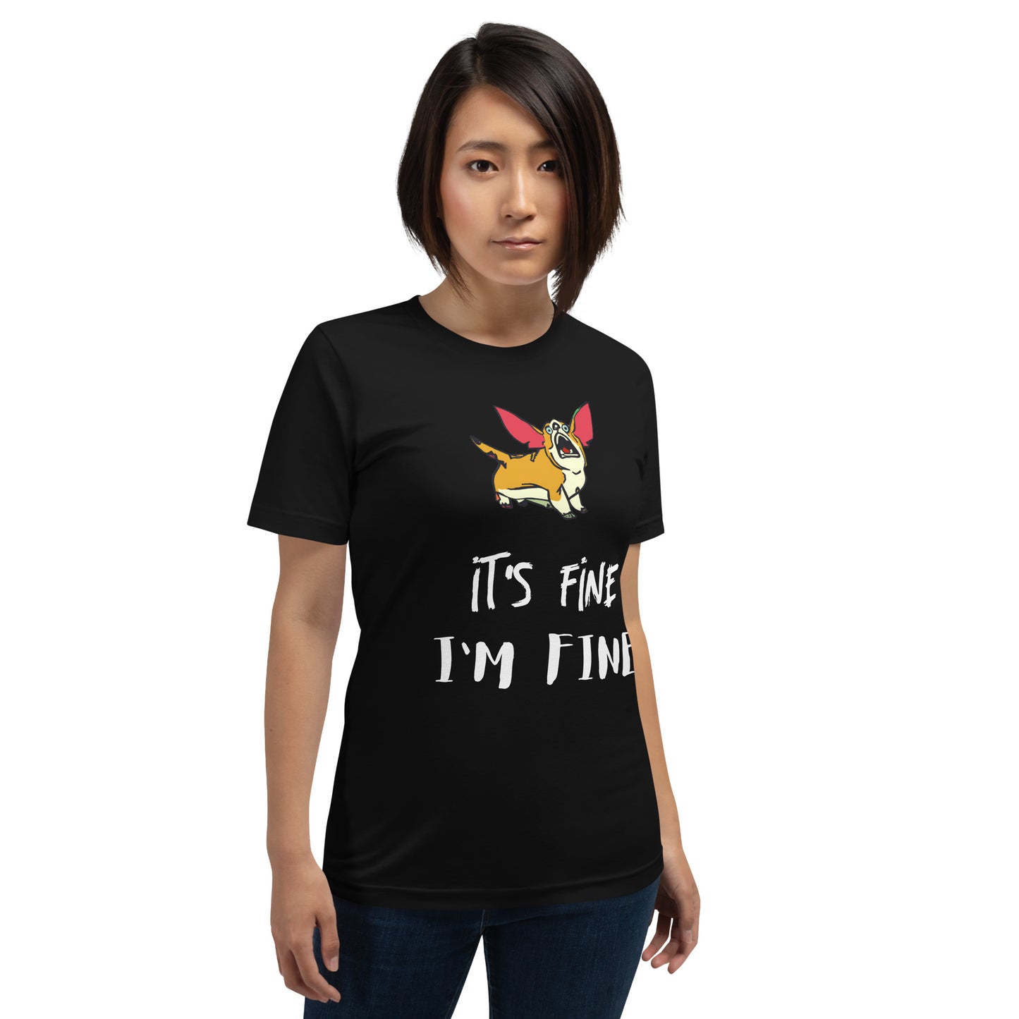 Corgi It's Fine I'm Fine Unisex t-shirt