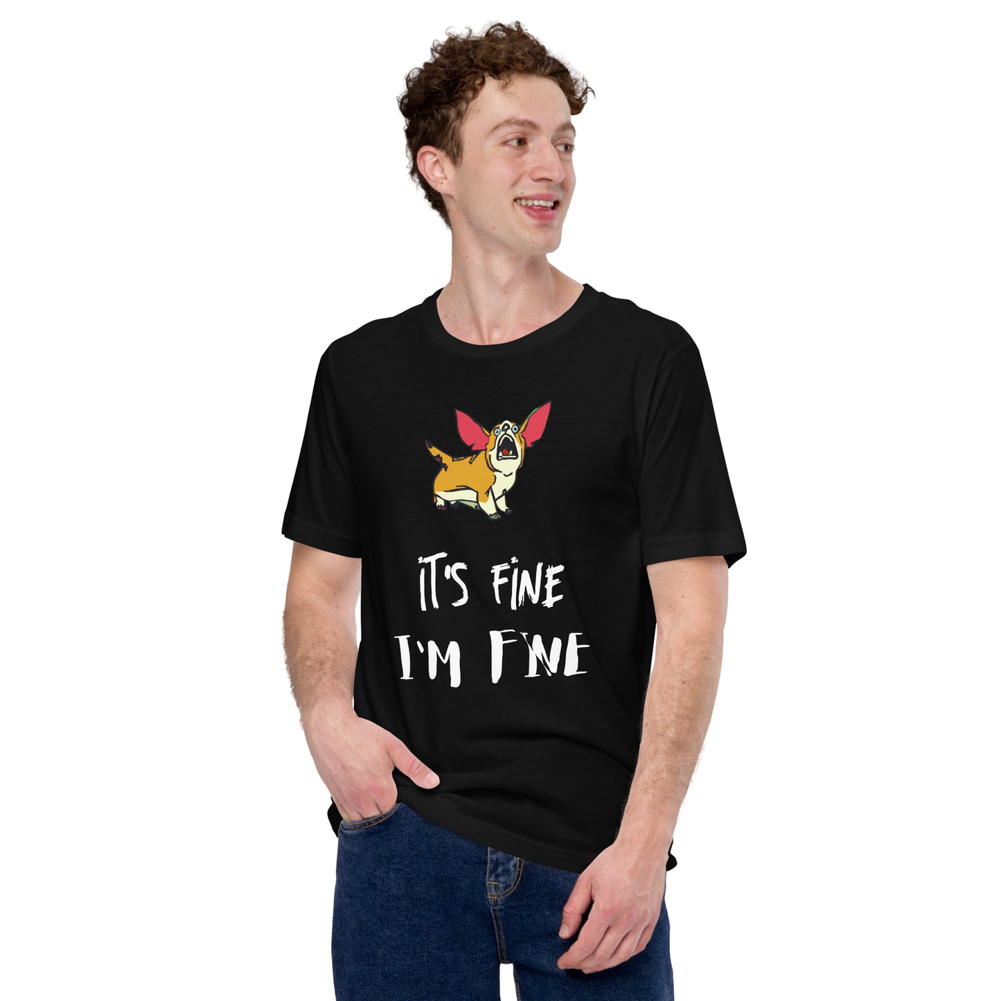 Corgi It's Fine I'm Fine Unisex t-shirt