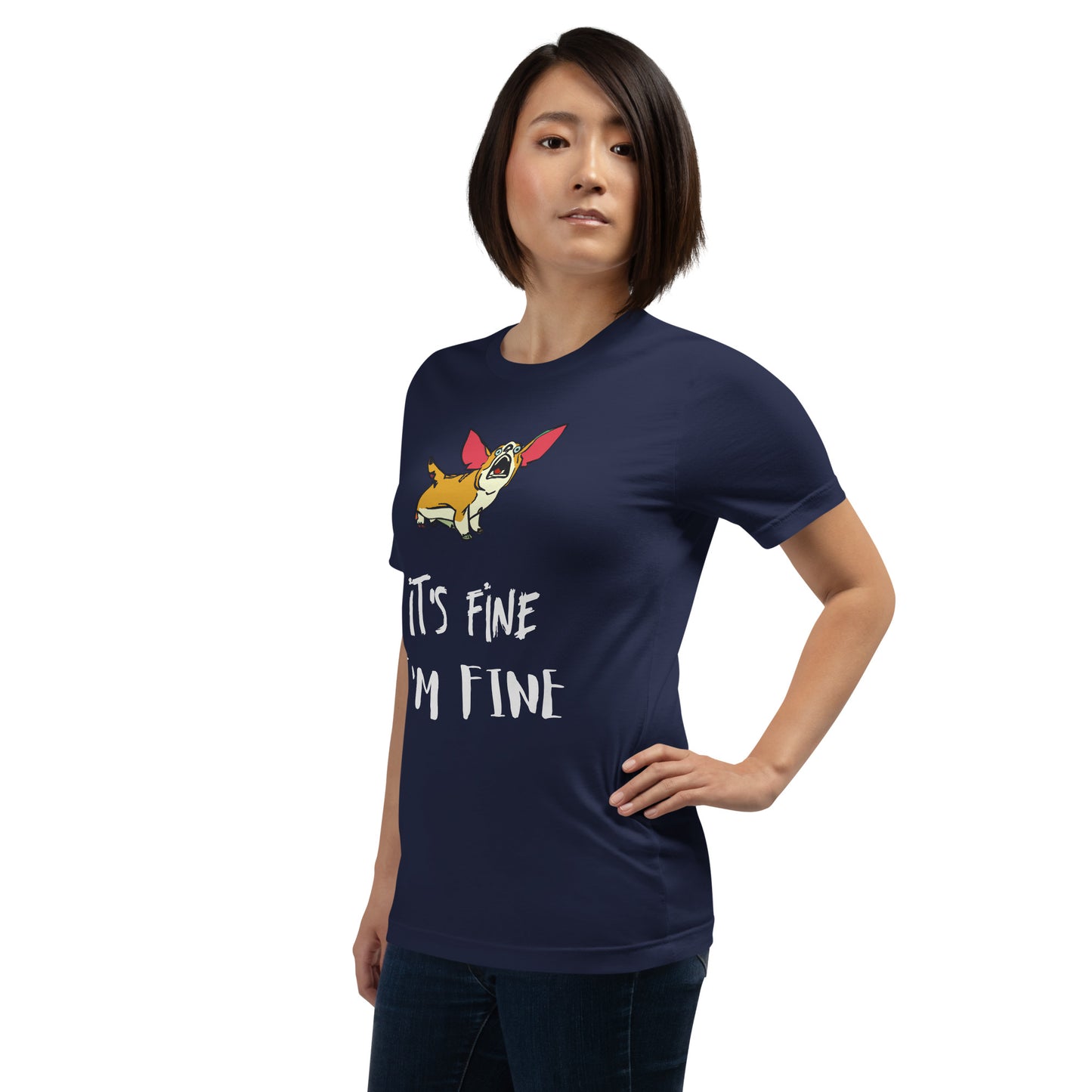 Corgi It's Fine I'm Fine Unisex t-shirt