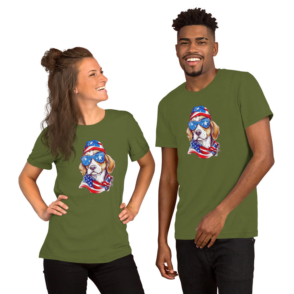 Patriotic Dog Unisex t-shirt