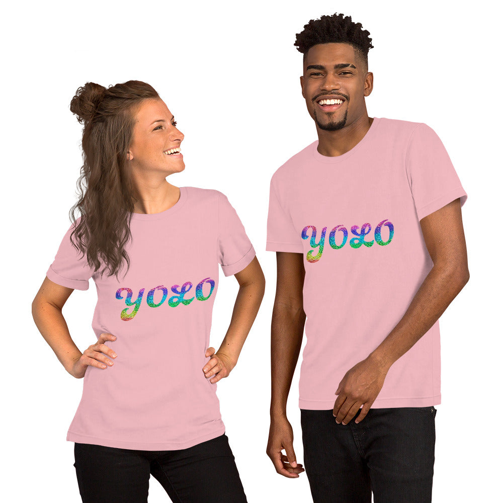 YOLO Retro Rainbow Unisex t-shirt