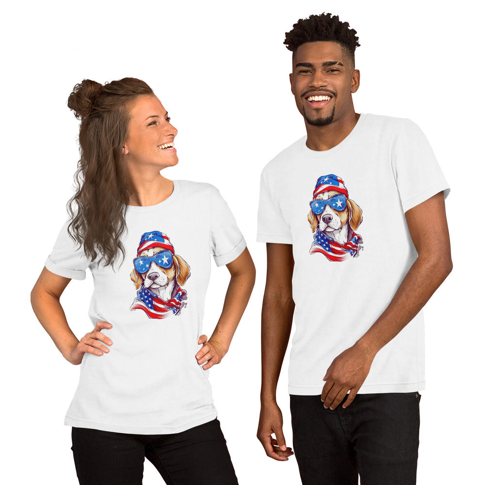 Patriotic Dog Unisex t-shirt