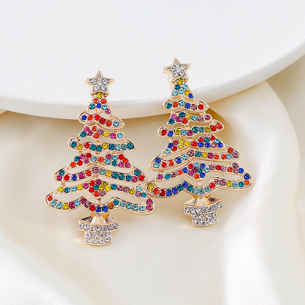 Christmas tree earrings hotsell