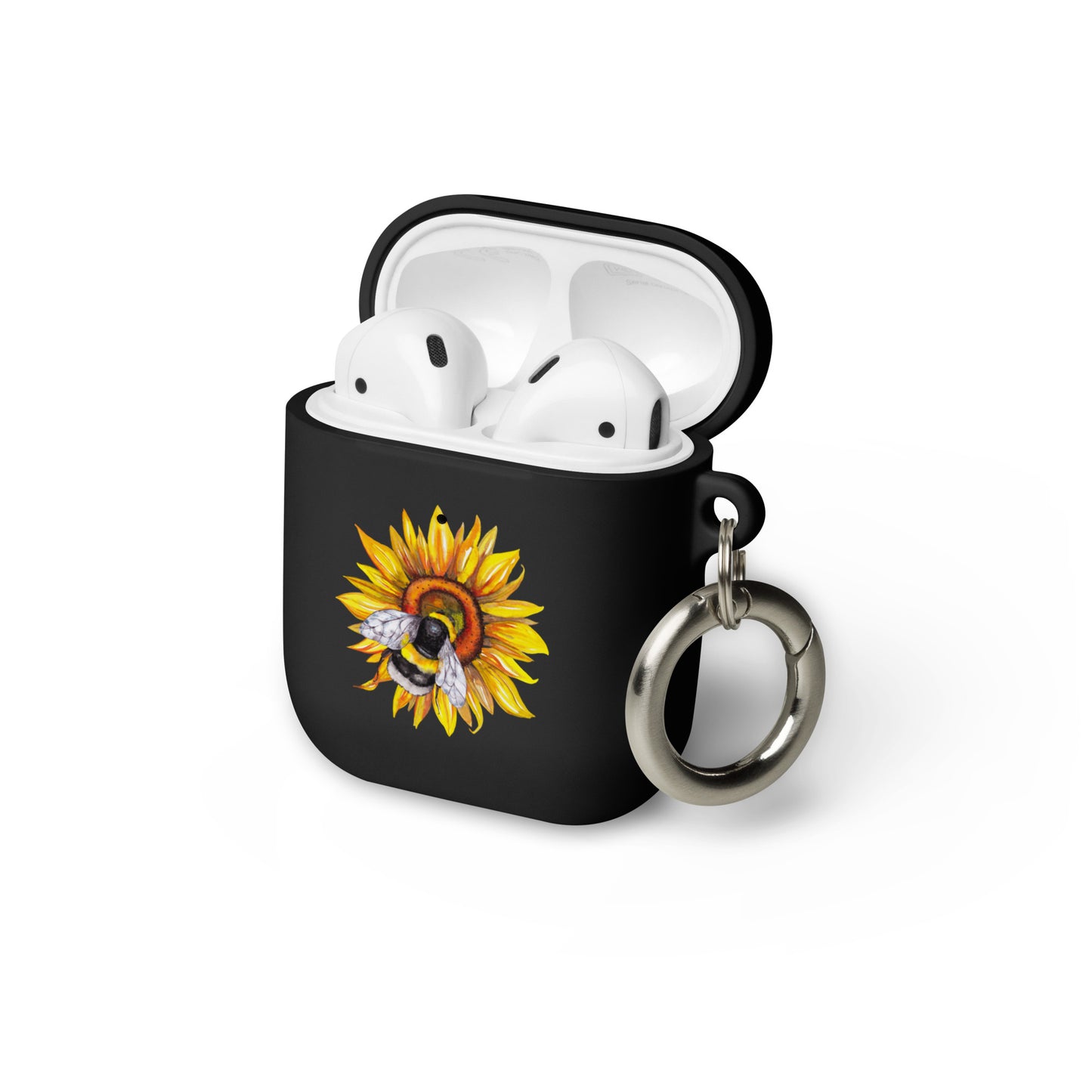 Sunflower and bee AirPods case