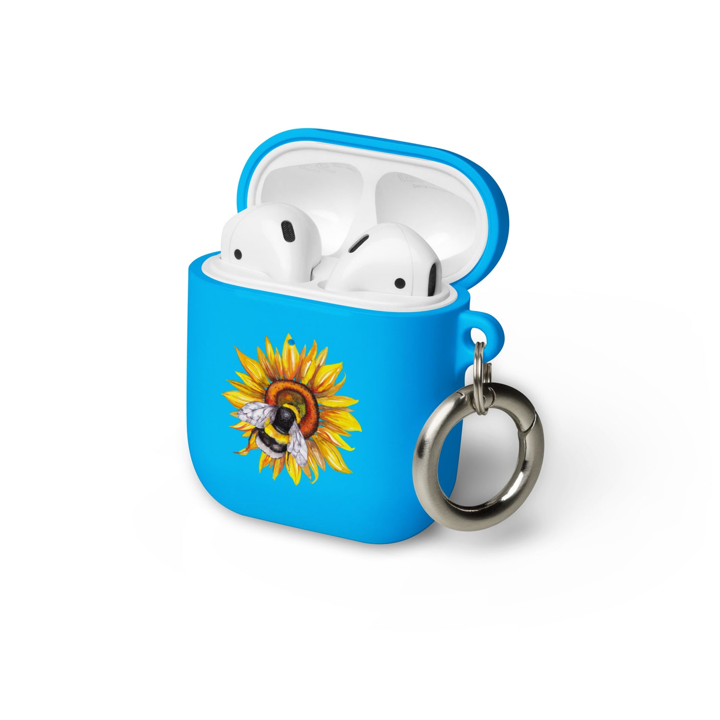 Sunflower and bee AirPods case