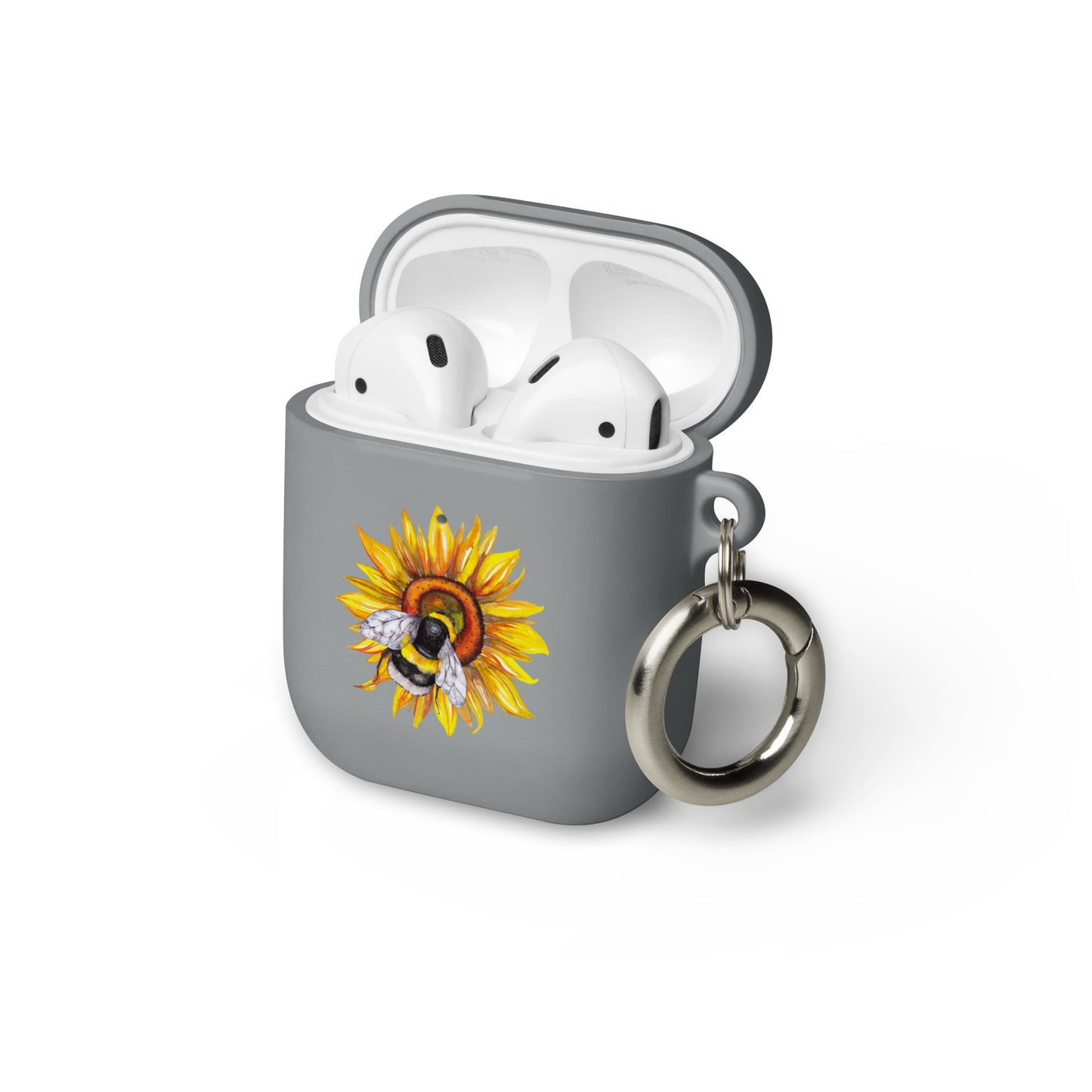 Sunflower and bee AirPods case