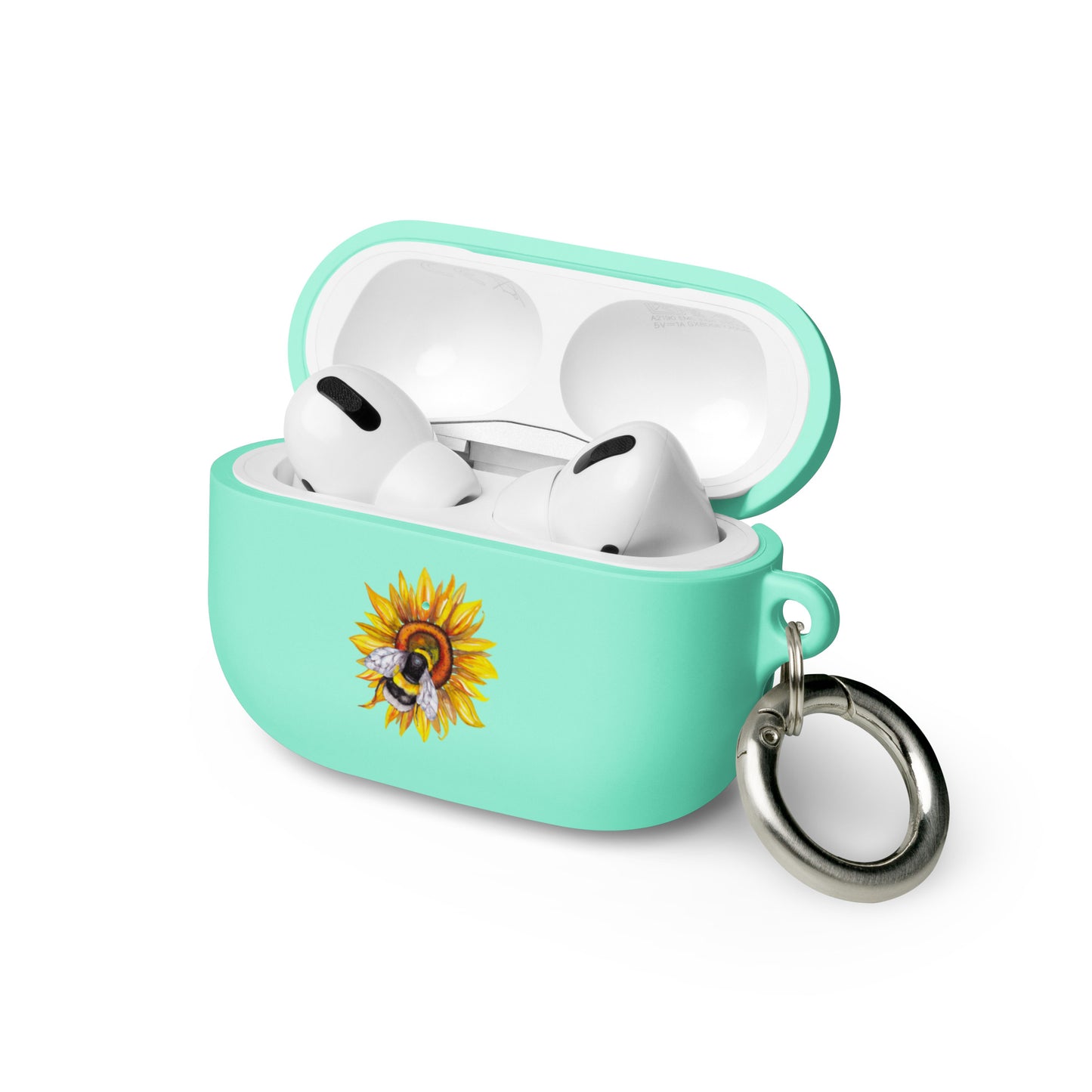 Sunflower and bee AirPods case