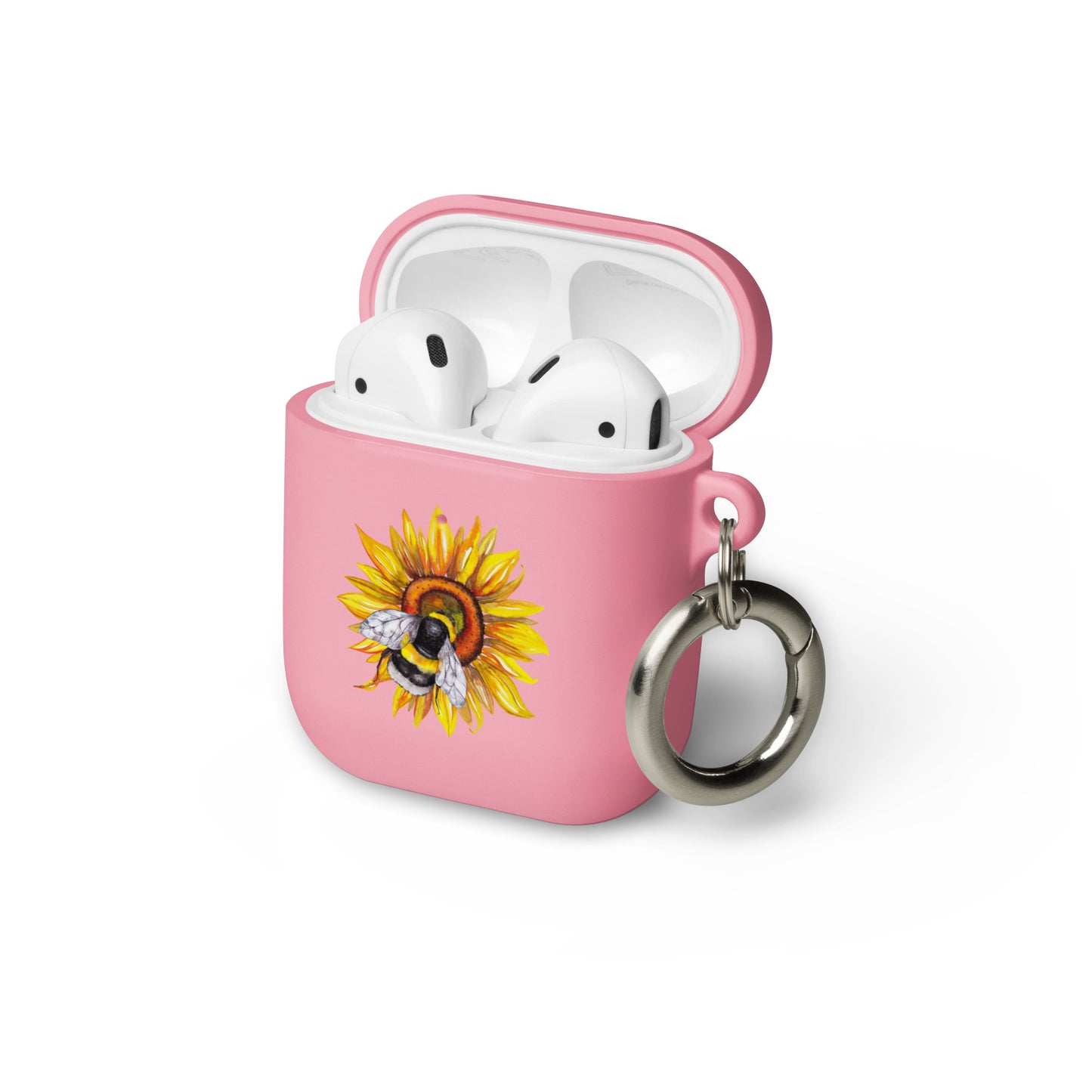 Sunflower and bee AirPods case