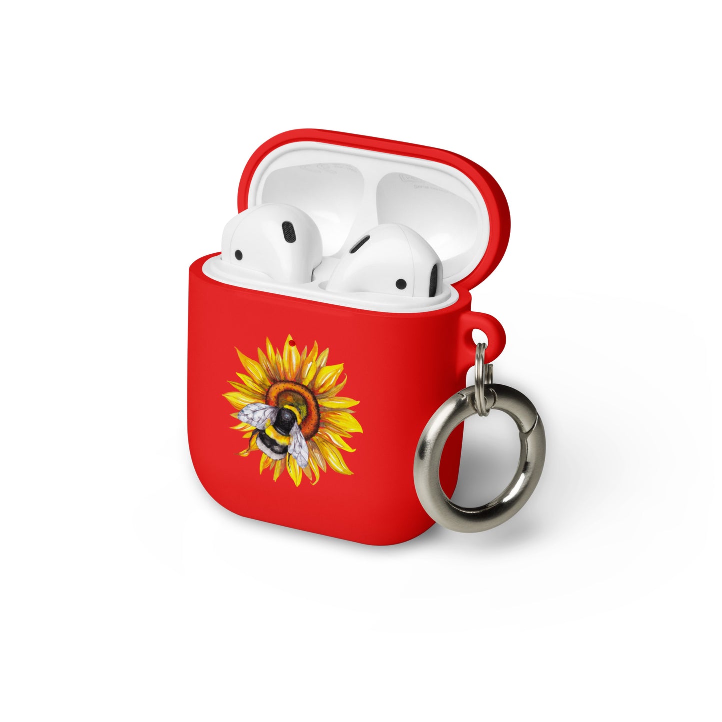 Sunflower and bee AirPods case