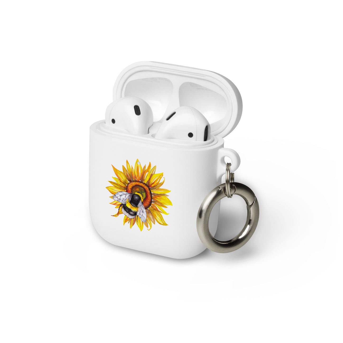 Sunflower and bee AirPods case