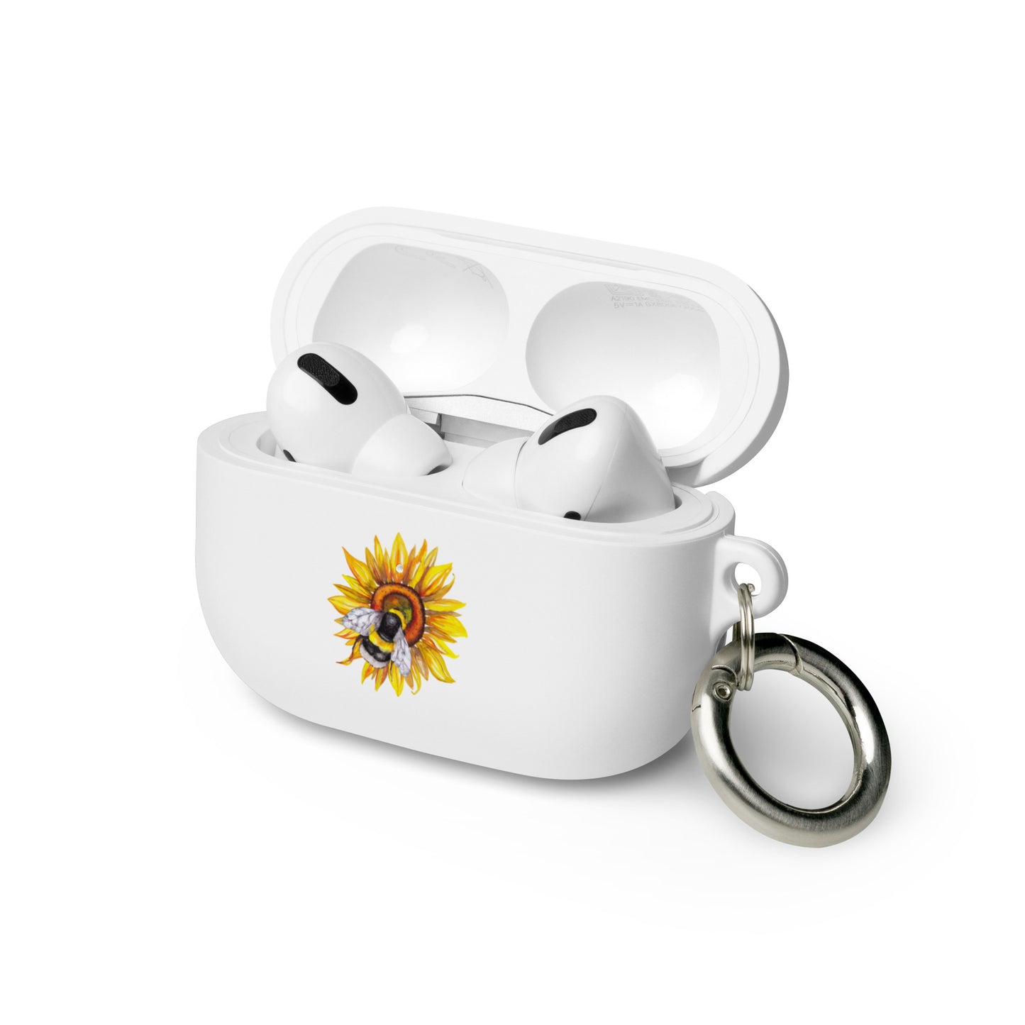 Sunflower and bee AirPods case