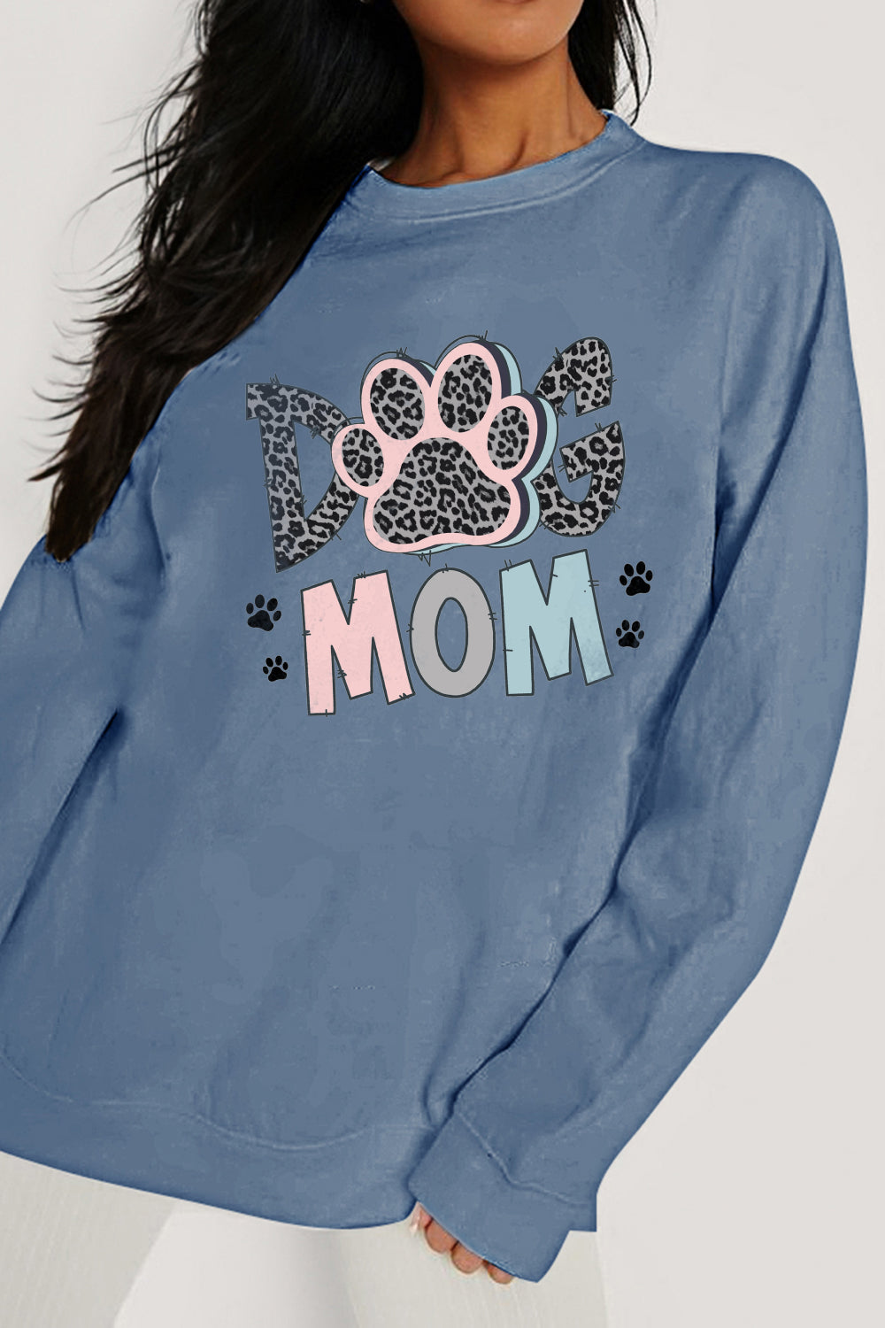 Simply Love Simply Love Full Size DOG MOM Graphic Sweatshirt