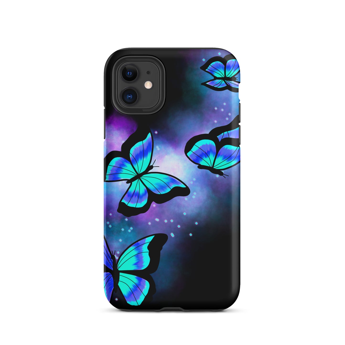 Blue Glow Butterfly Tough iPhone case