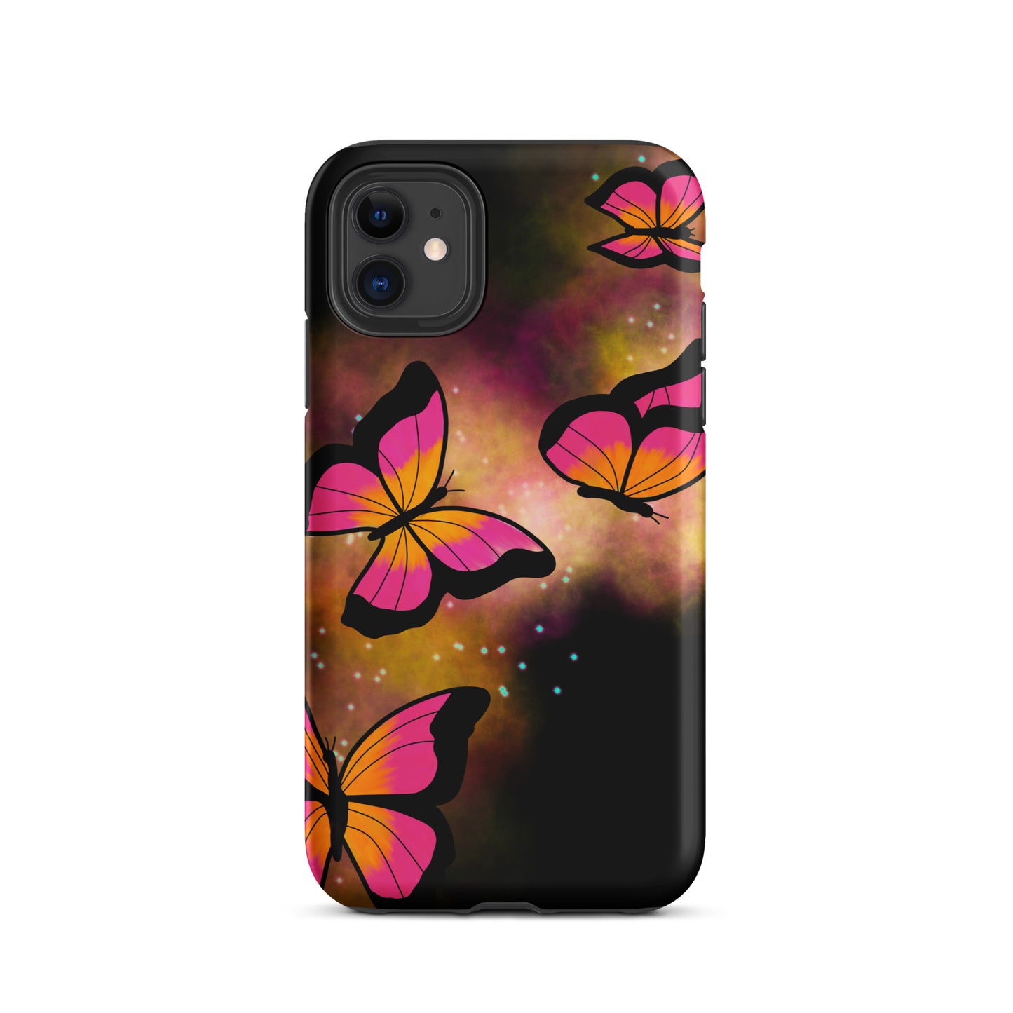 Pink Glow Butterfly Tough iPhone case