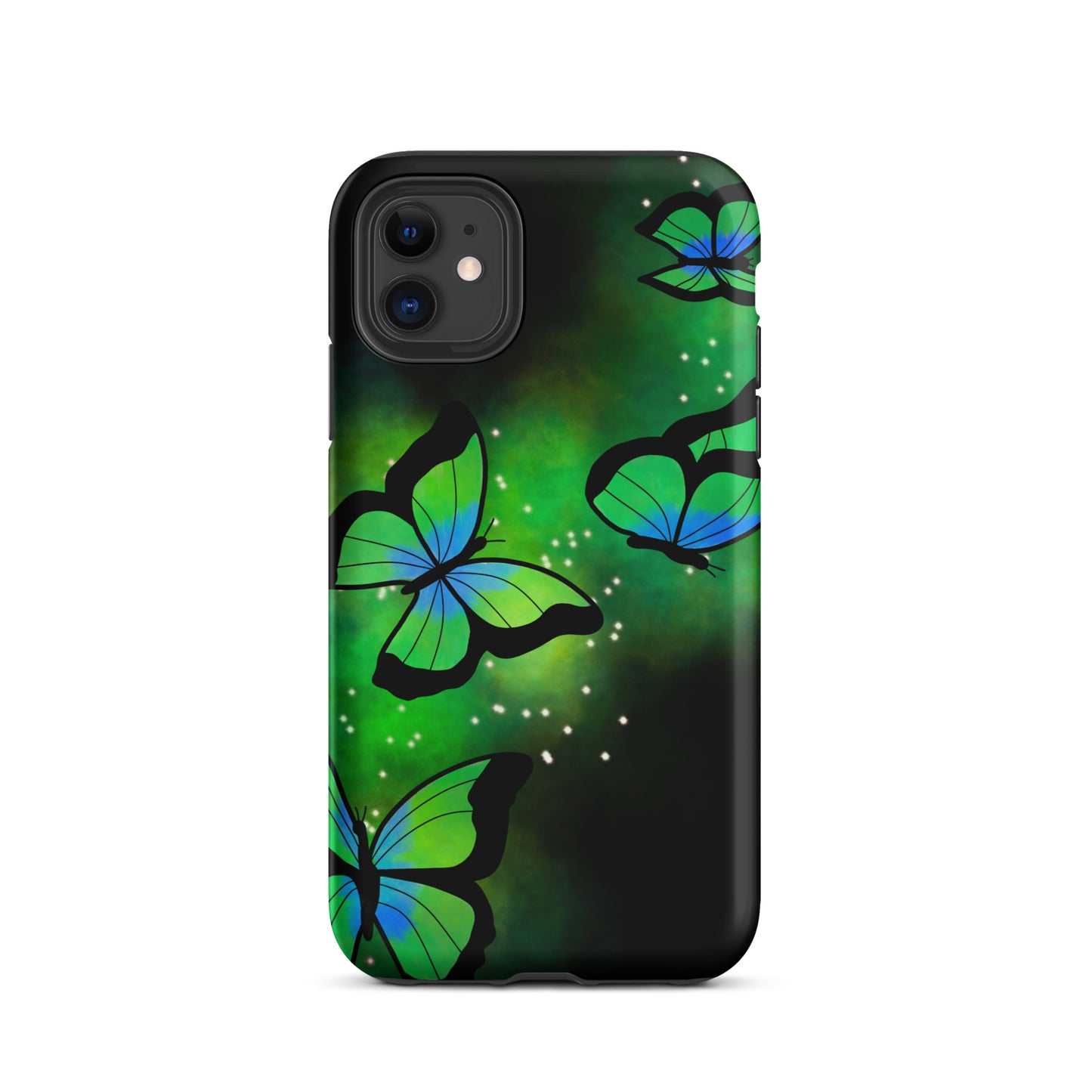 Green Glow Butterfly Tough iPhone case