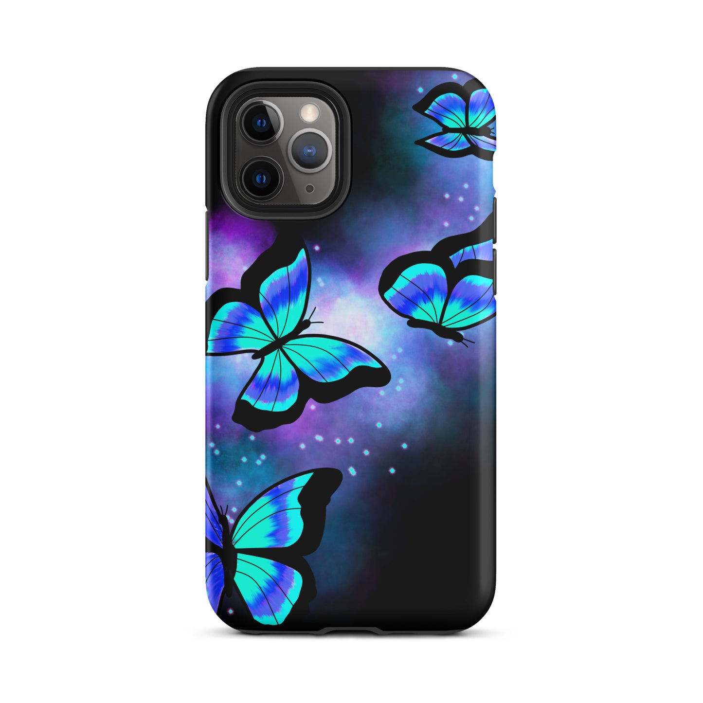 Blue Glow Butterfly Tough iPhone case