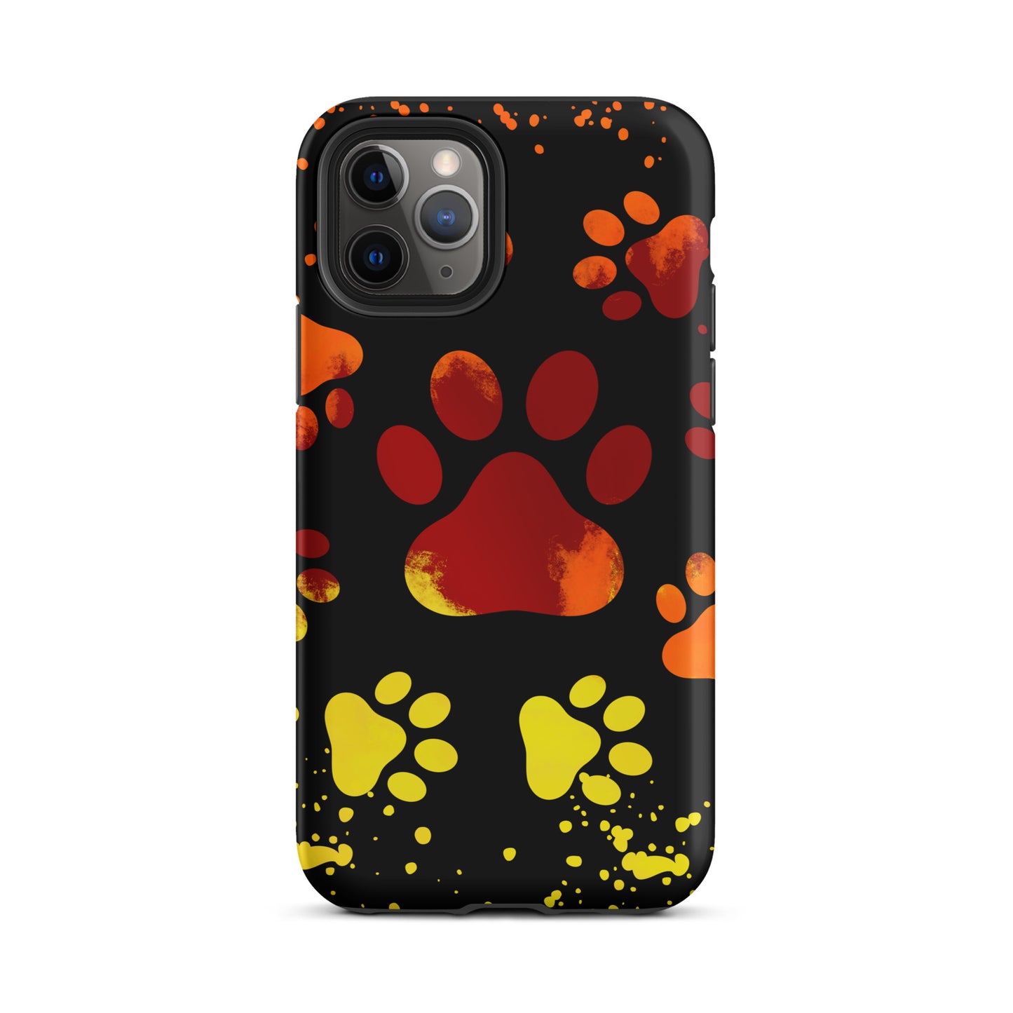 Orange dog paw Tough iPhone case