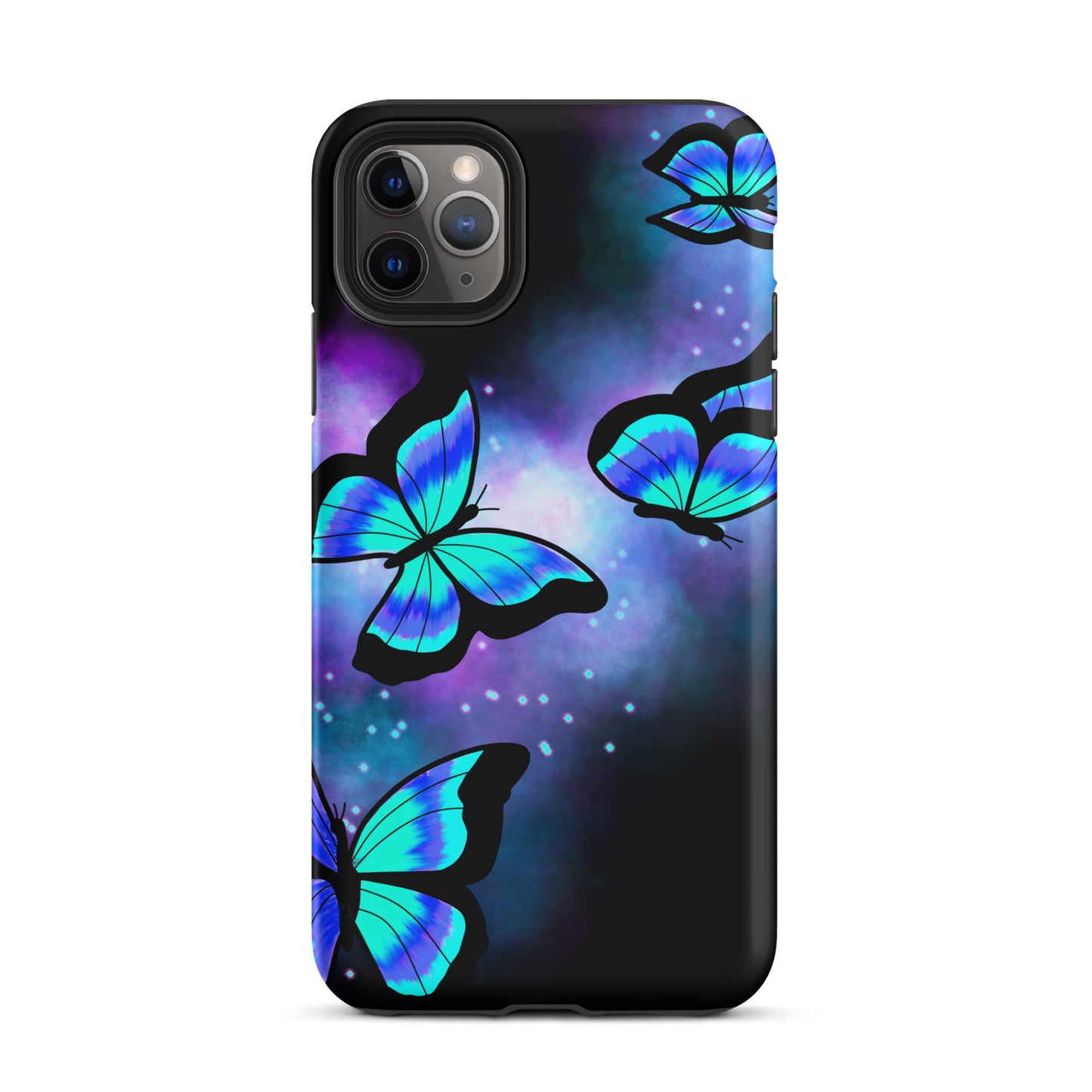 Blue Glow Butterfly Tough iPhone case