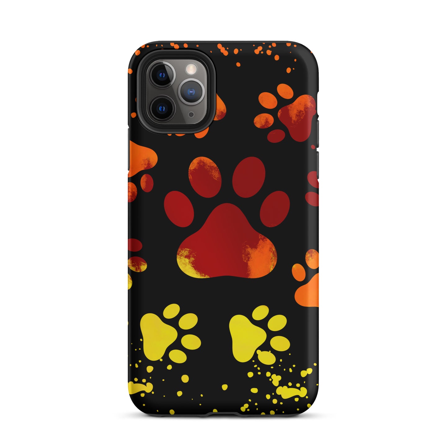 Orange dog paw Tough iPhone case