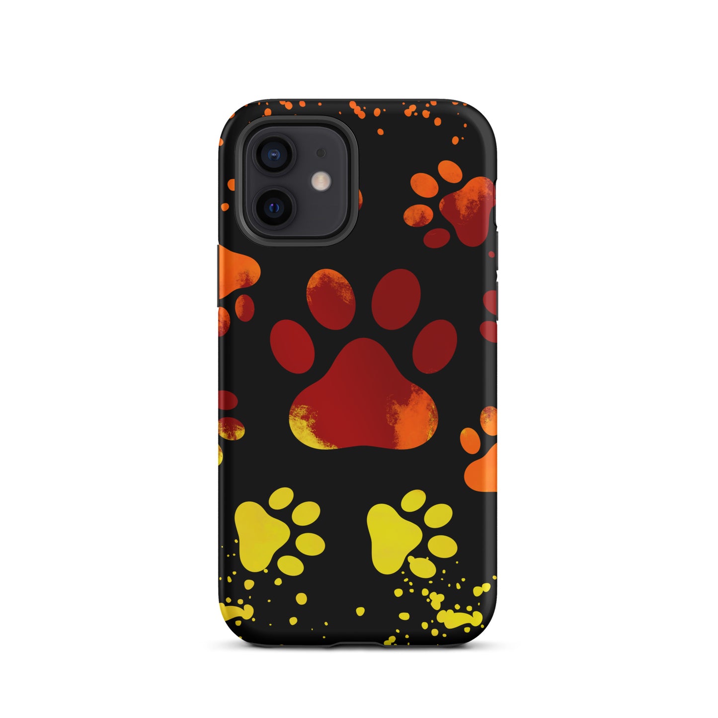 Orange dog paw Tough iPhone case