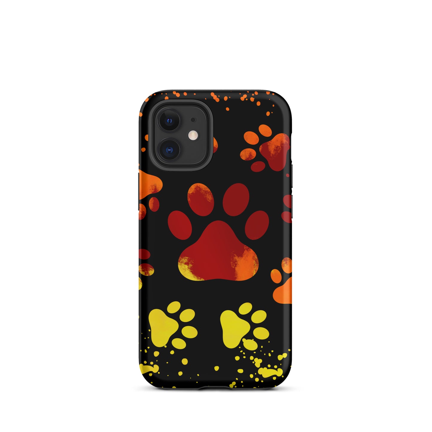 Orange dog paw Tough iPhone case