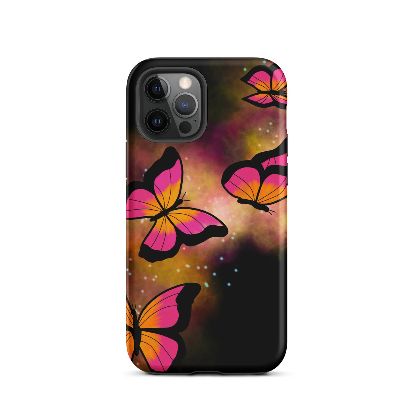 Pink Glow Butterfly Tough iPhone case