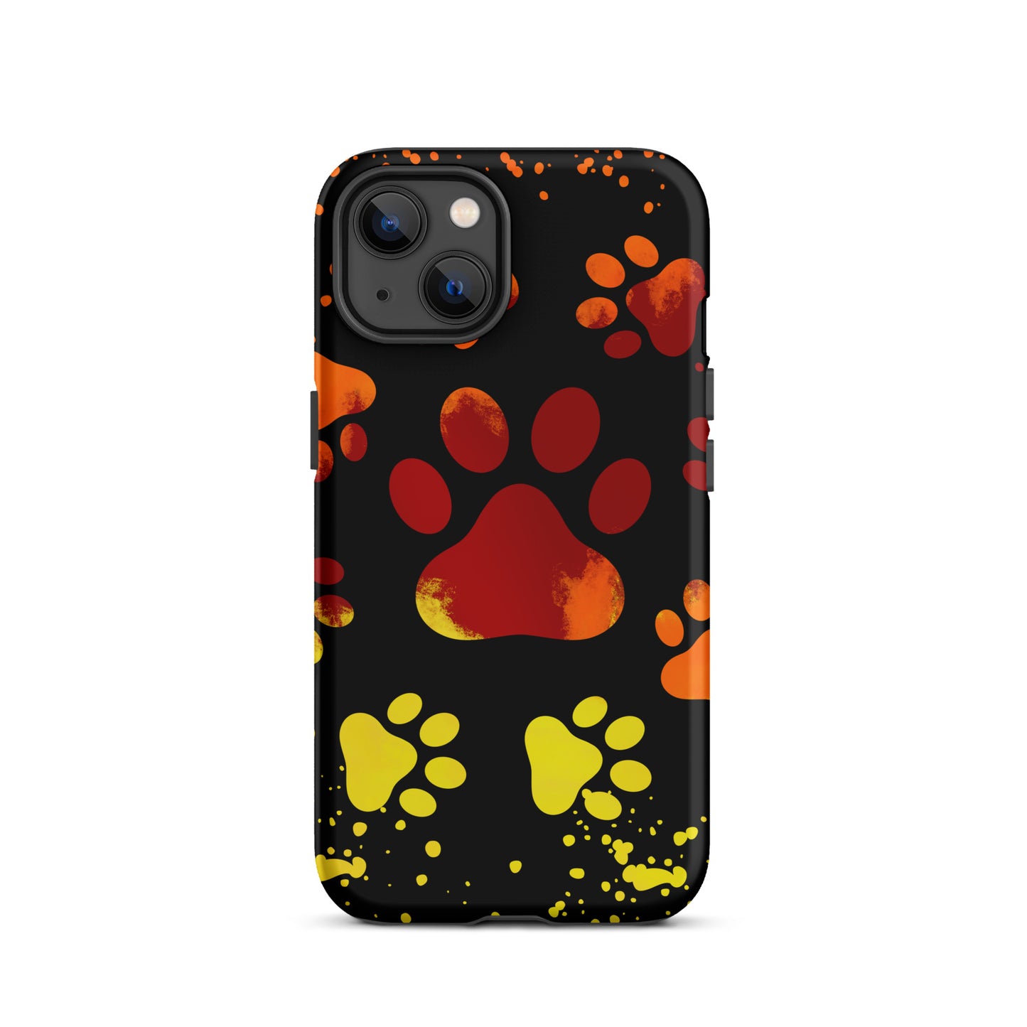 Orange dog paw Tough iPhone case