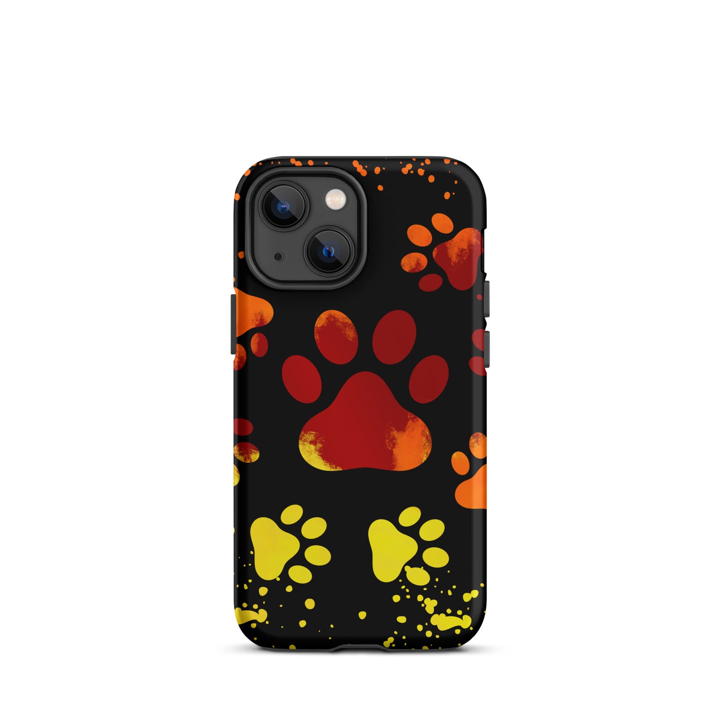 Orange dog paw Tough iPhone case