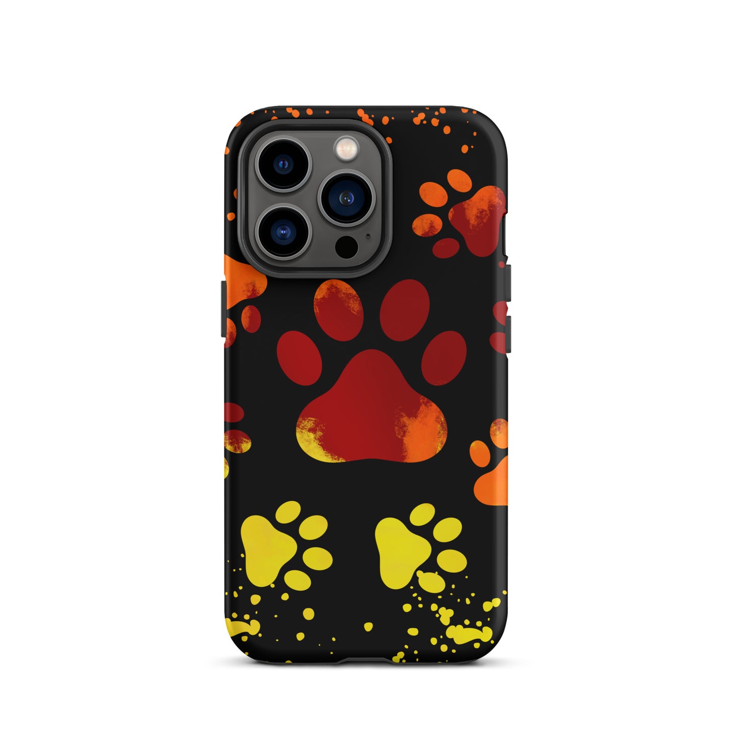 Orange dog paw Tough iPhone case